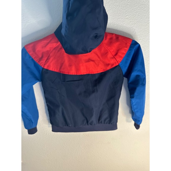 Nike Windrunner Jacket Full Zip Hooded Colorblock Red Blue Kids Size 4/xs EUC - Picture 5 of 6